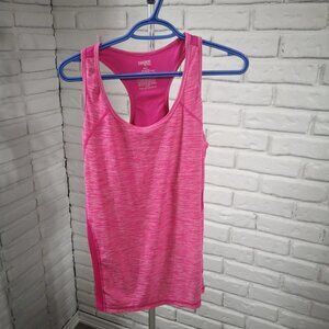 Danskin Now Ladies Size XXL Racer Back Hot Pink Sleeveless Fitted Athletic Top